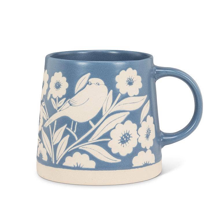 Birds-Blue-Mug3.5"H(14oz)