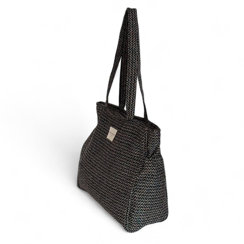 De La Mur - Zigzag  Tote Bag – dark beige  & Black (Dana)