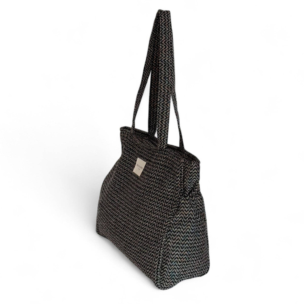 De La Mur - Zigzag  Tote Bag – dark beige  & Black (Dana)