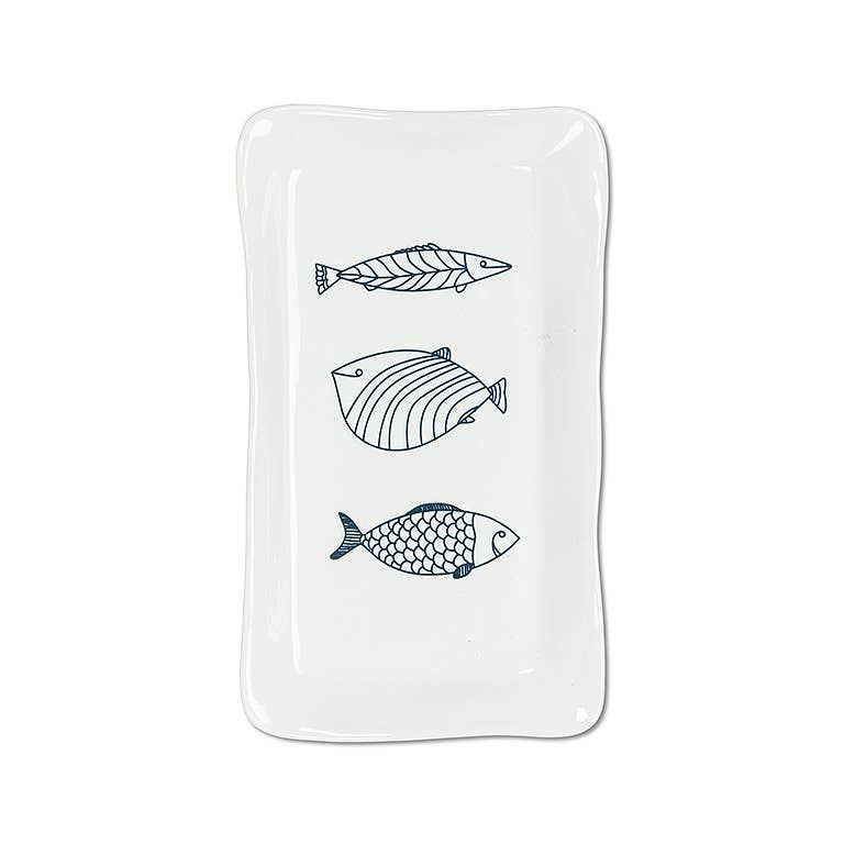 Lg Rect Fish Plate-7x12"L-829