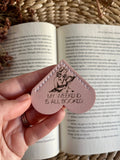 Retro Weekend is Booked Leather Heart Bookmark Ear