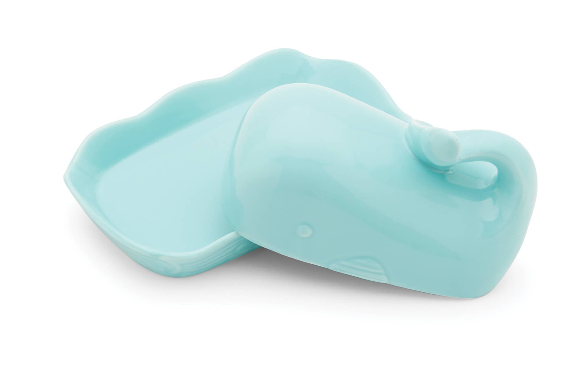 Fox Run Ceramic Whale Butter Dish, 4.5" x 7.25" x 4"