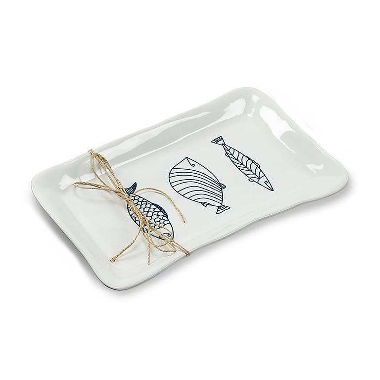 Lg Rect Fish Plate-7x12"L-829