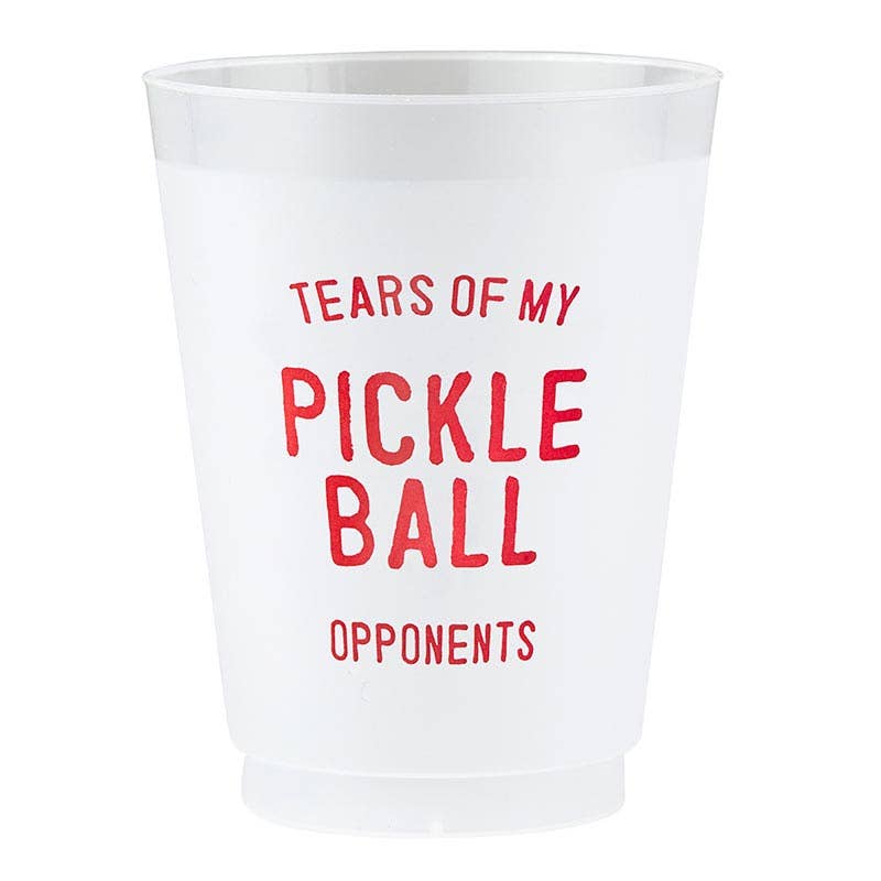 Frosted Cups -  Pickleball Opponents - Set of 8