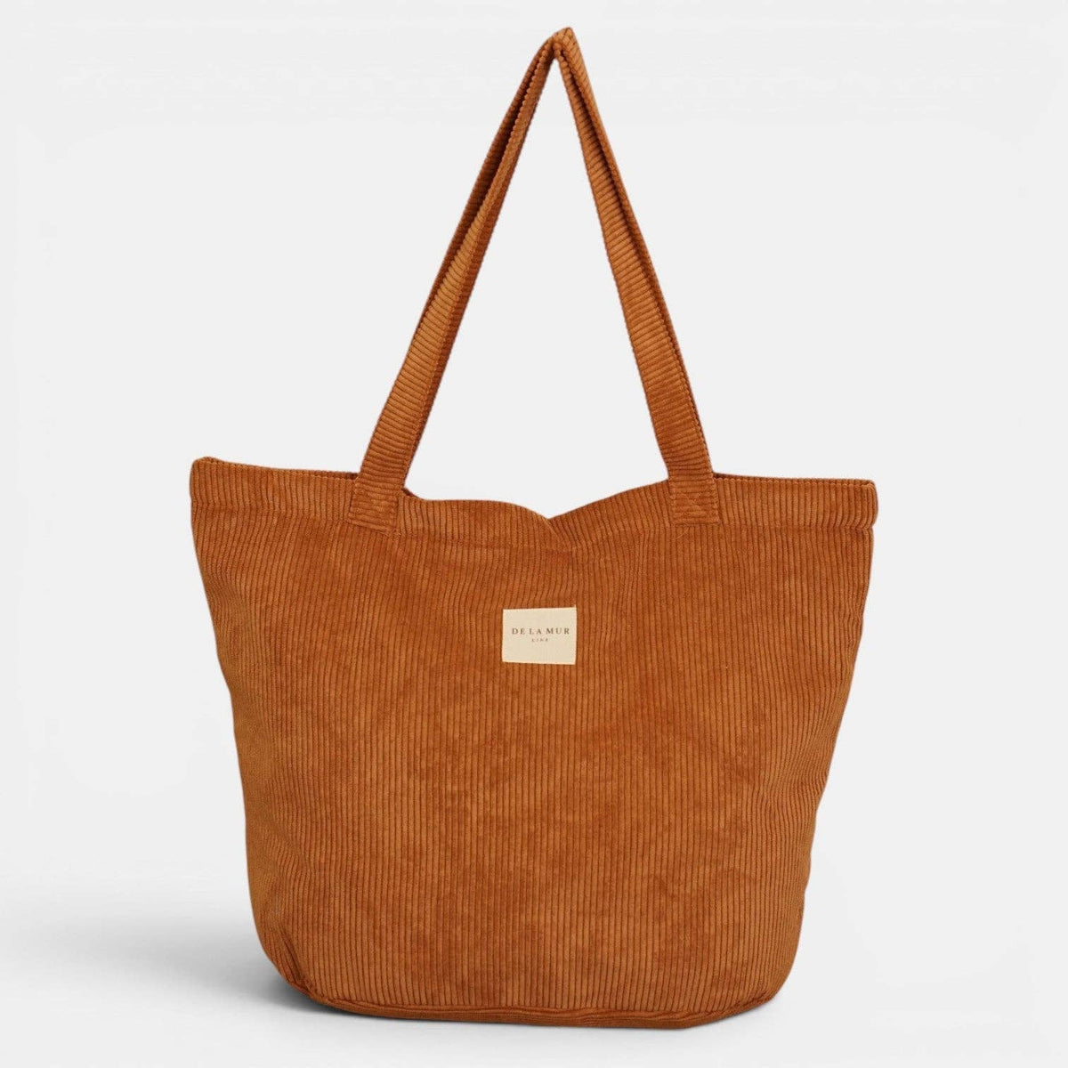 Corduroy Large Zippered Tote Bag – Terracotta (Barro)