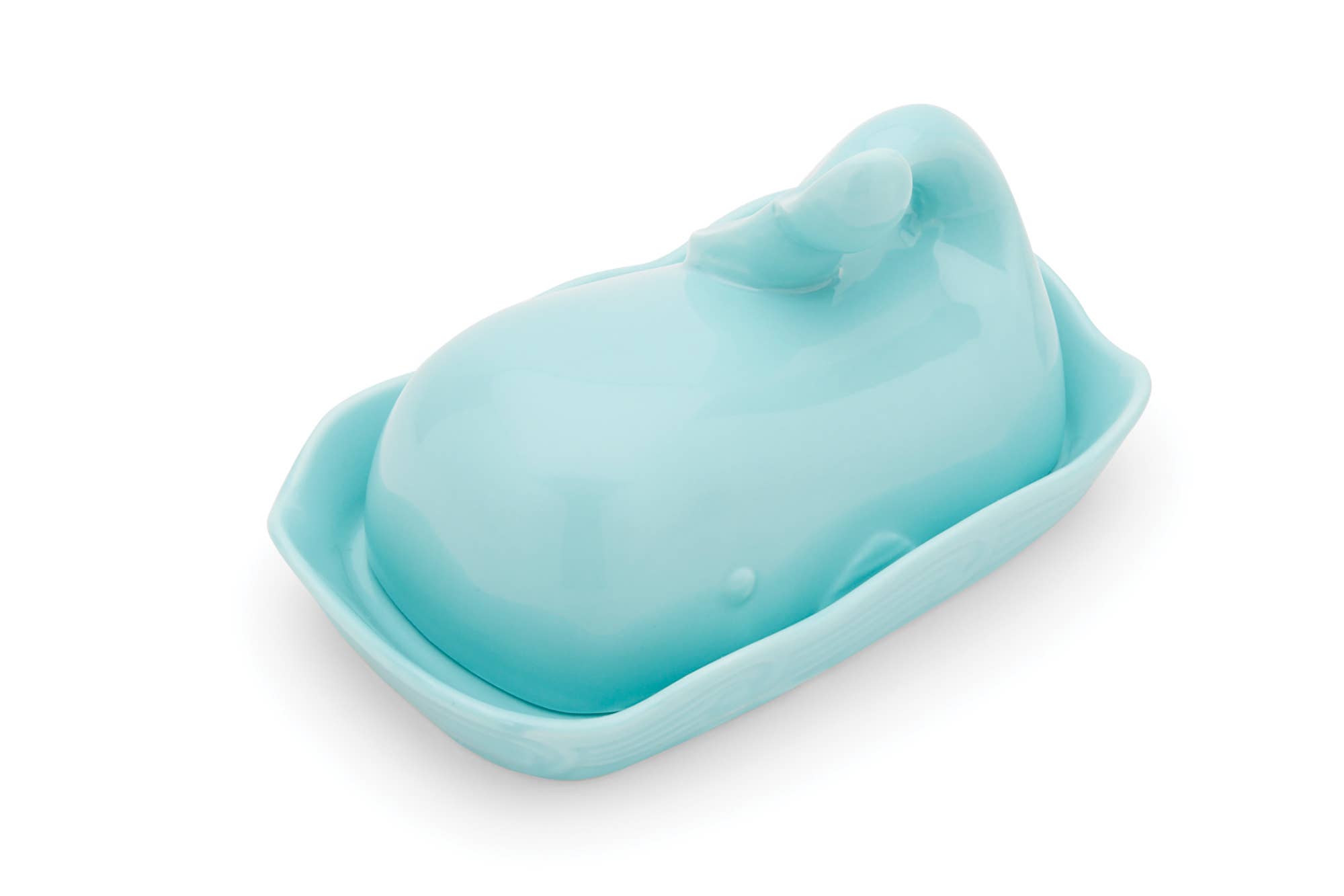 Fox Run Ceramic Whale Butter Dish, 4.5" x 7.25" x 4"