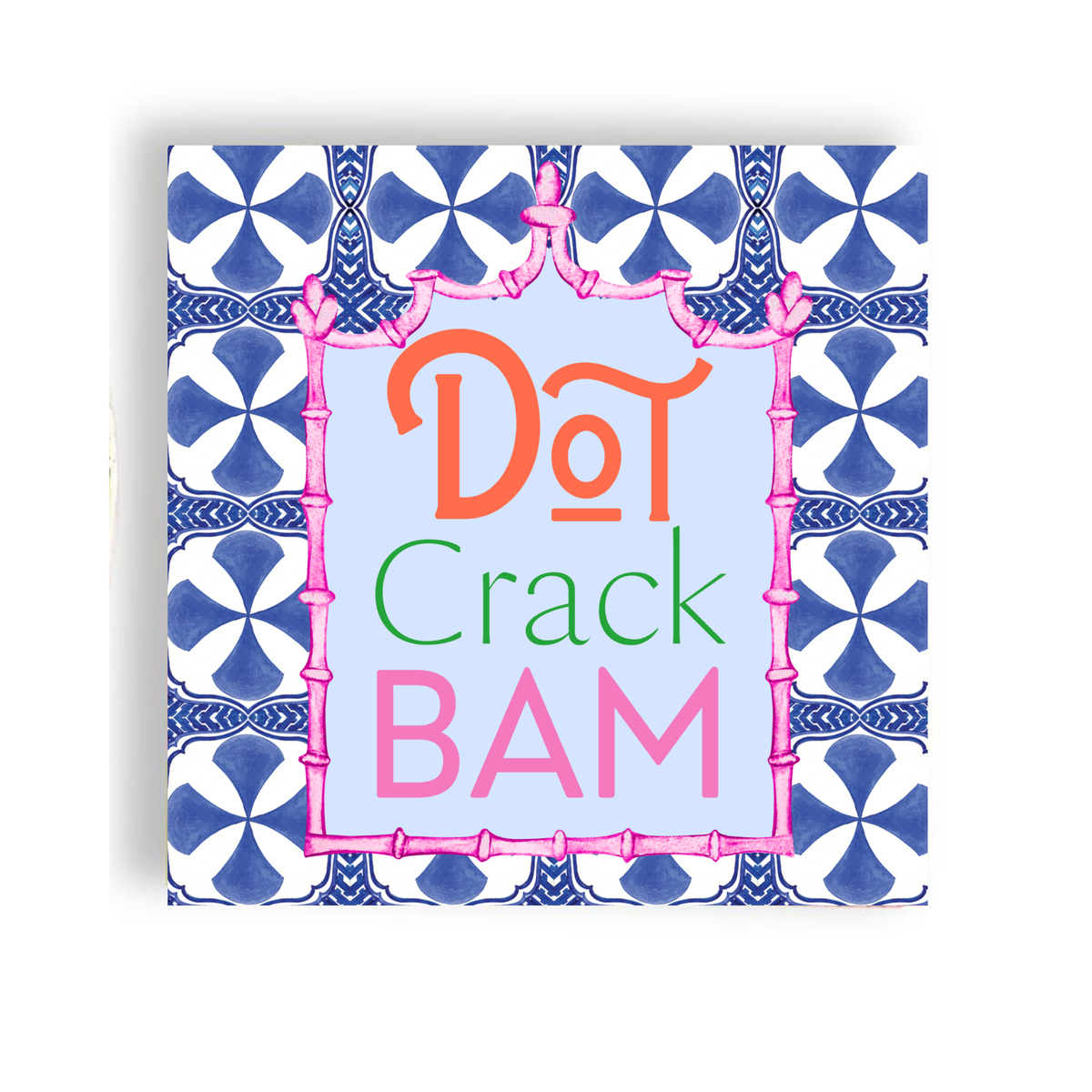 Mahjong DOT CRACK BAM- 24ct Cocktail Napkin Separates (3 ply)