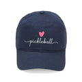 Pickleball Heart Embroidered Hat Cute Court Baseball Cap for Women