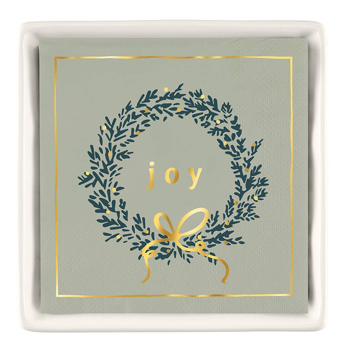 Ceramic Napkin Tray + Gift Set- Joy