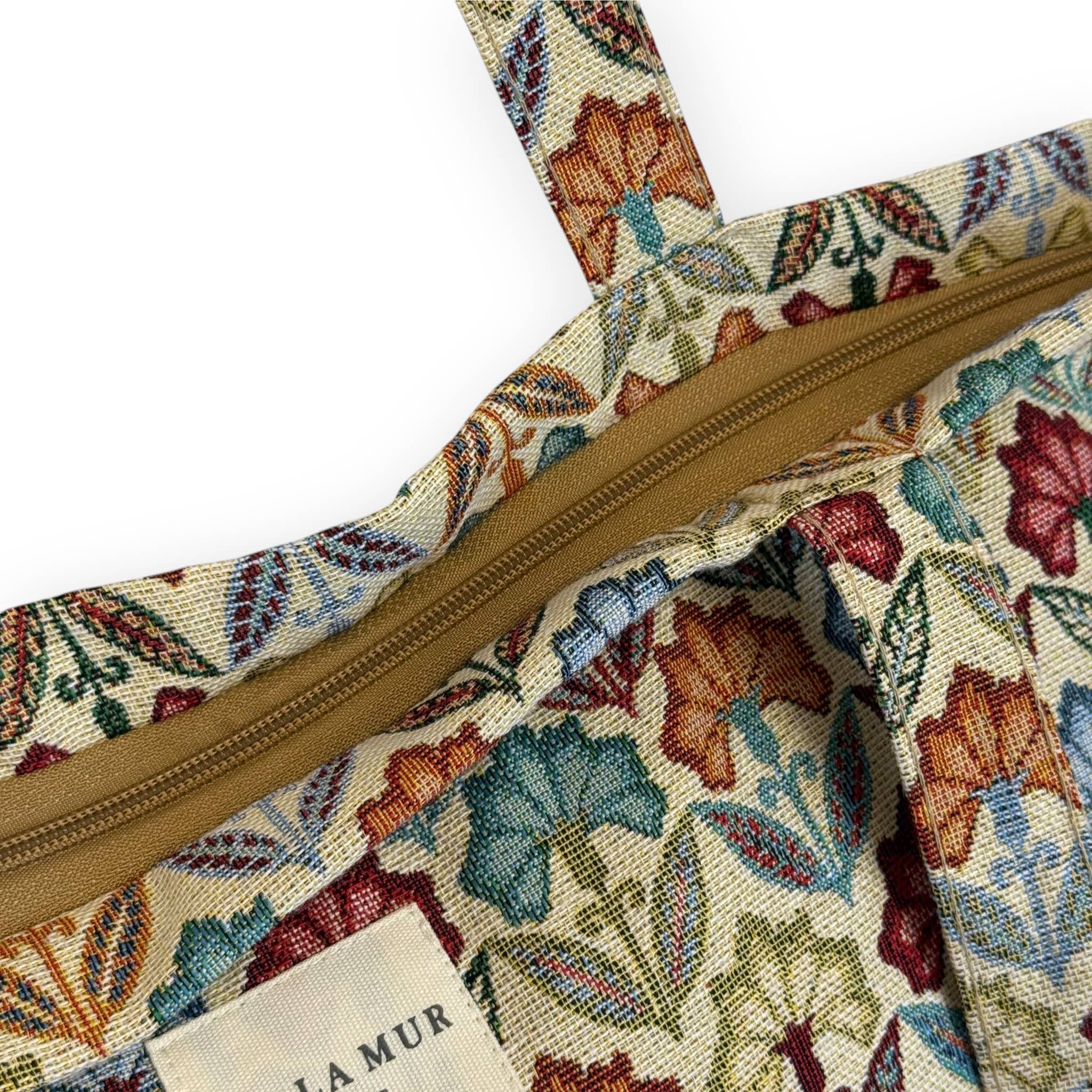 DE LA MUR -Large Zippered Bag Flora