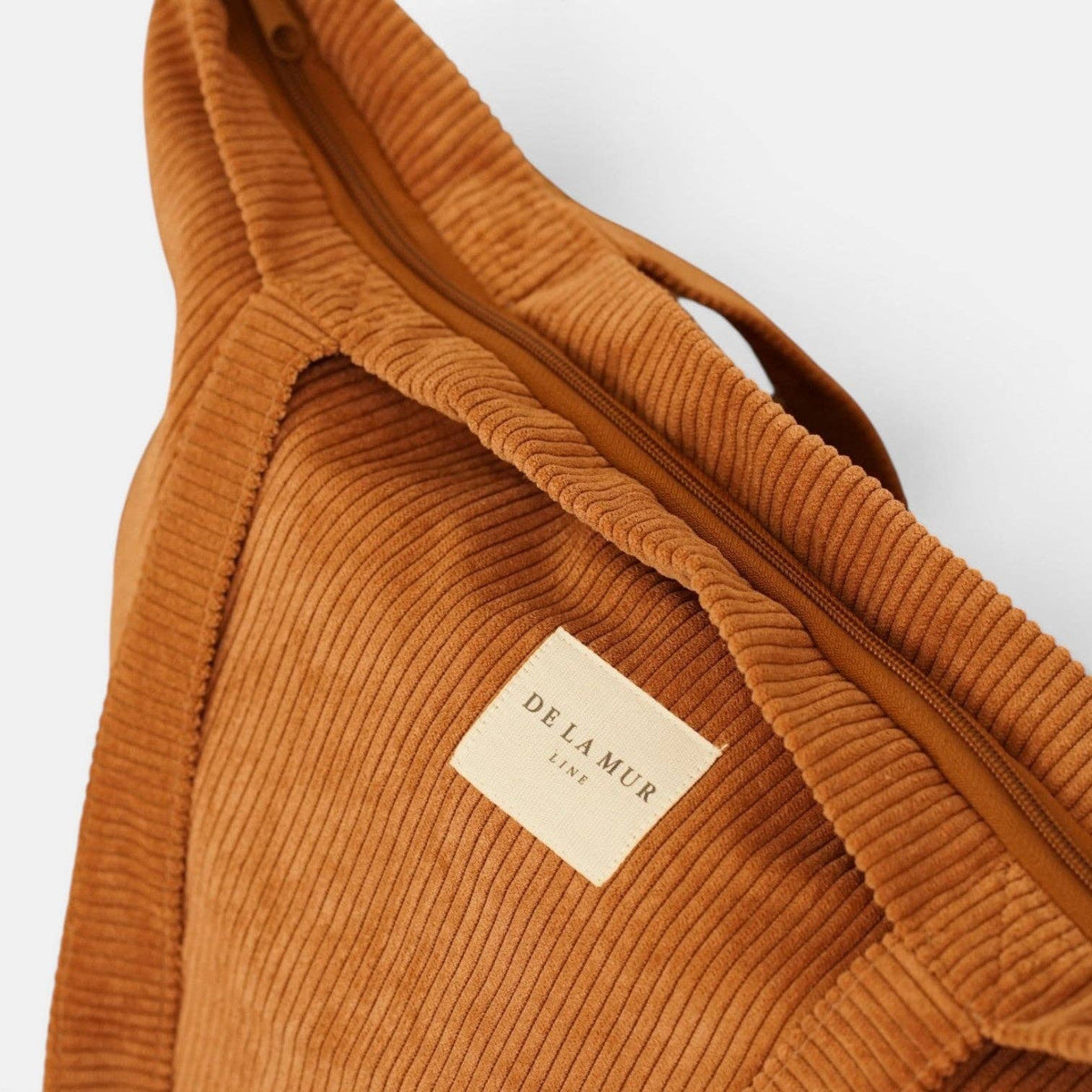 Corduroy Large Zippered Tote Bag – Terracotta (Barro)