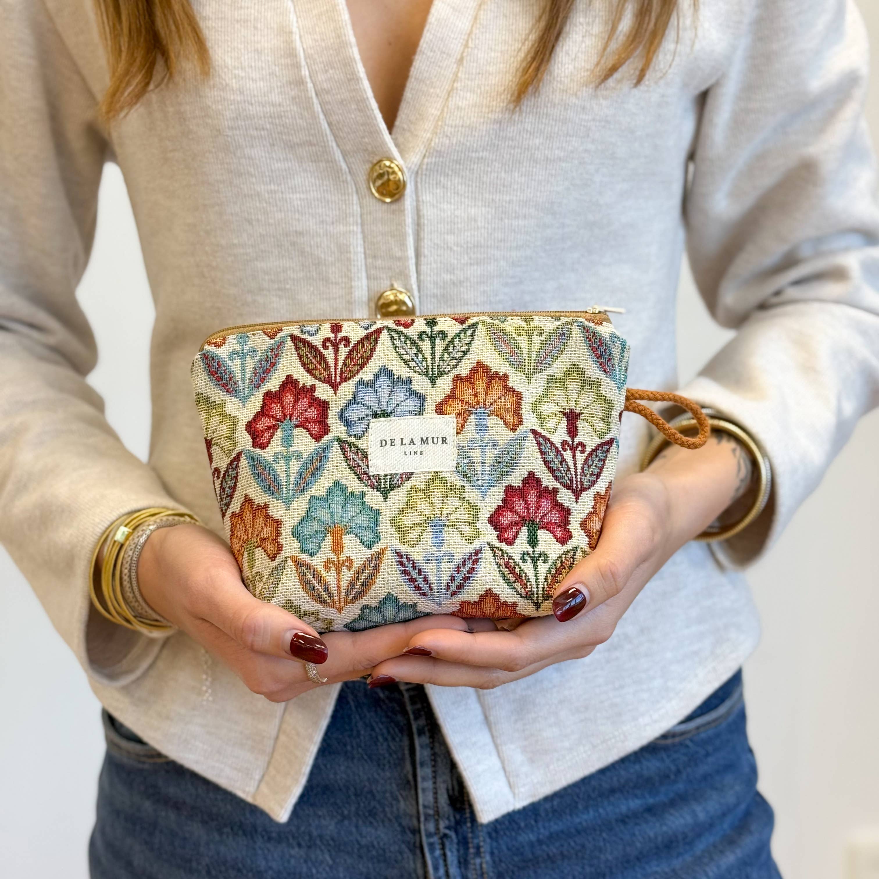 DE LA MUR Small Makeup Bag Flora