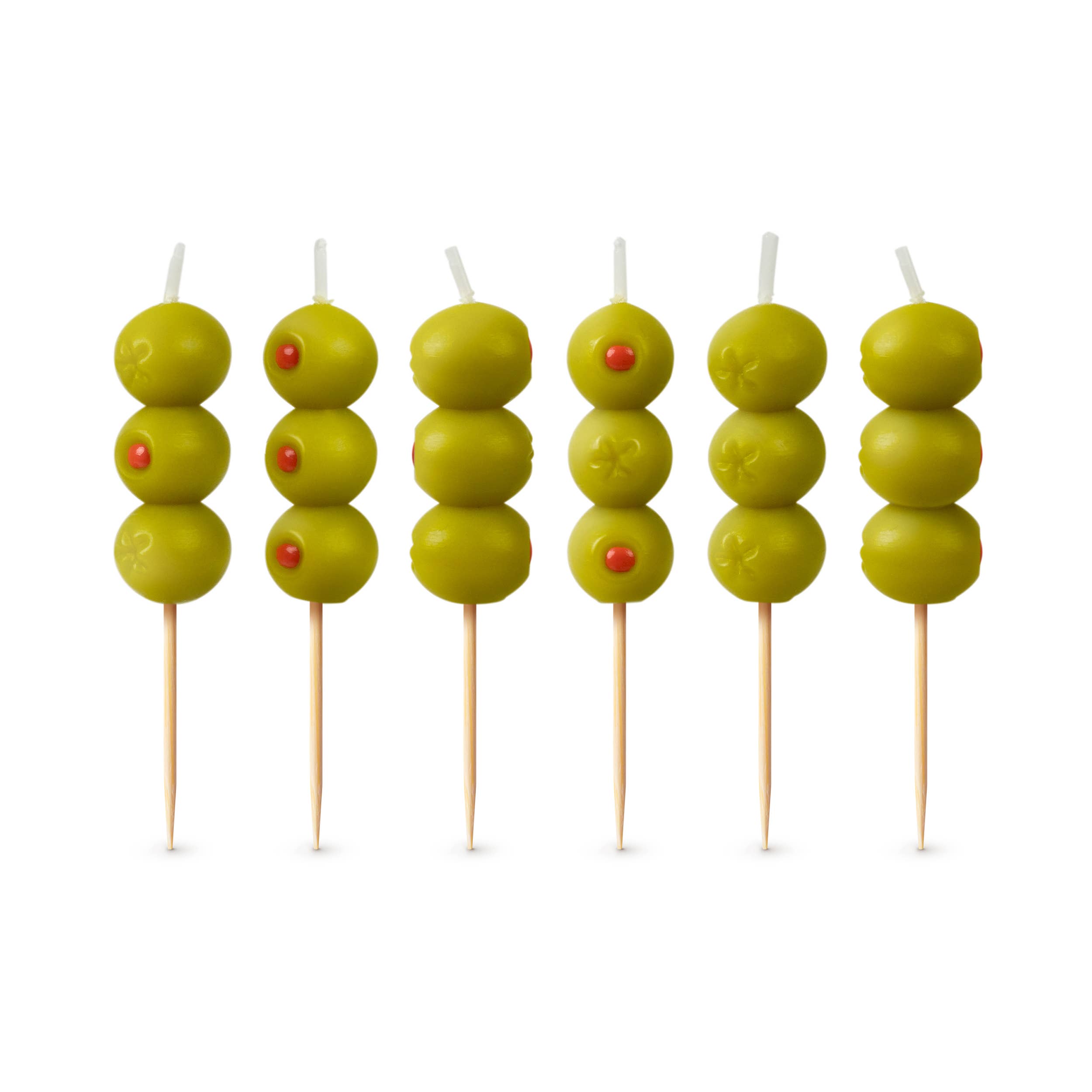 Candles -Olives  Set of 6