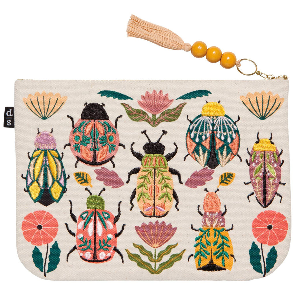 Beetle Amulet Large Zipper Pouch