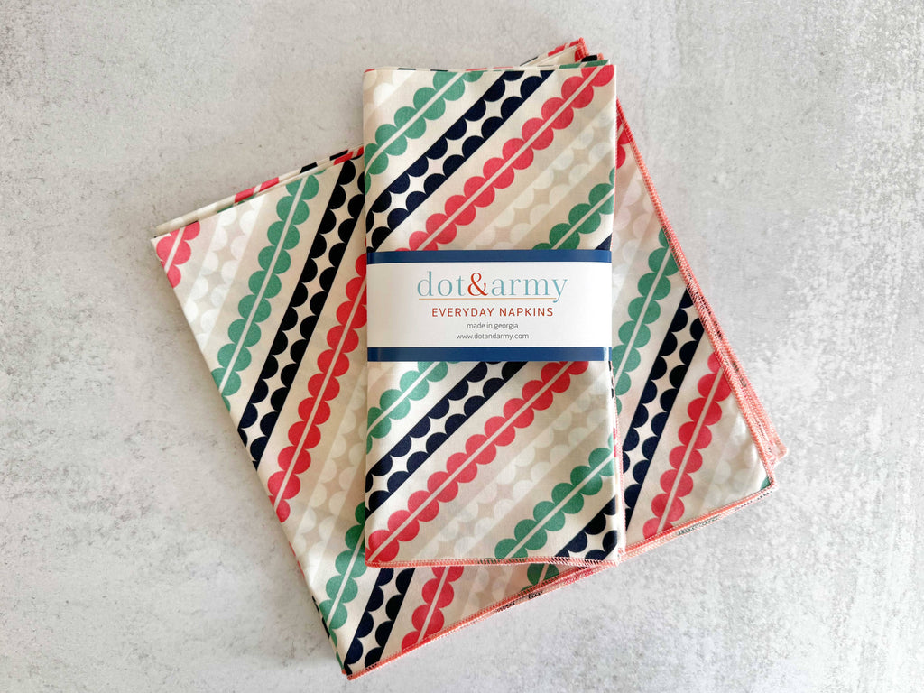 DOT AND ARMY-Matilda Cloth Napkins, set of four