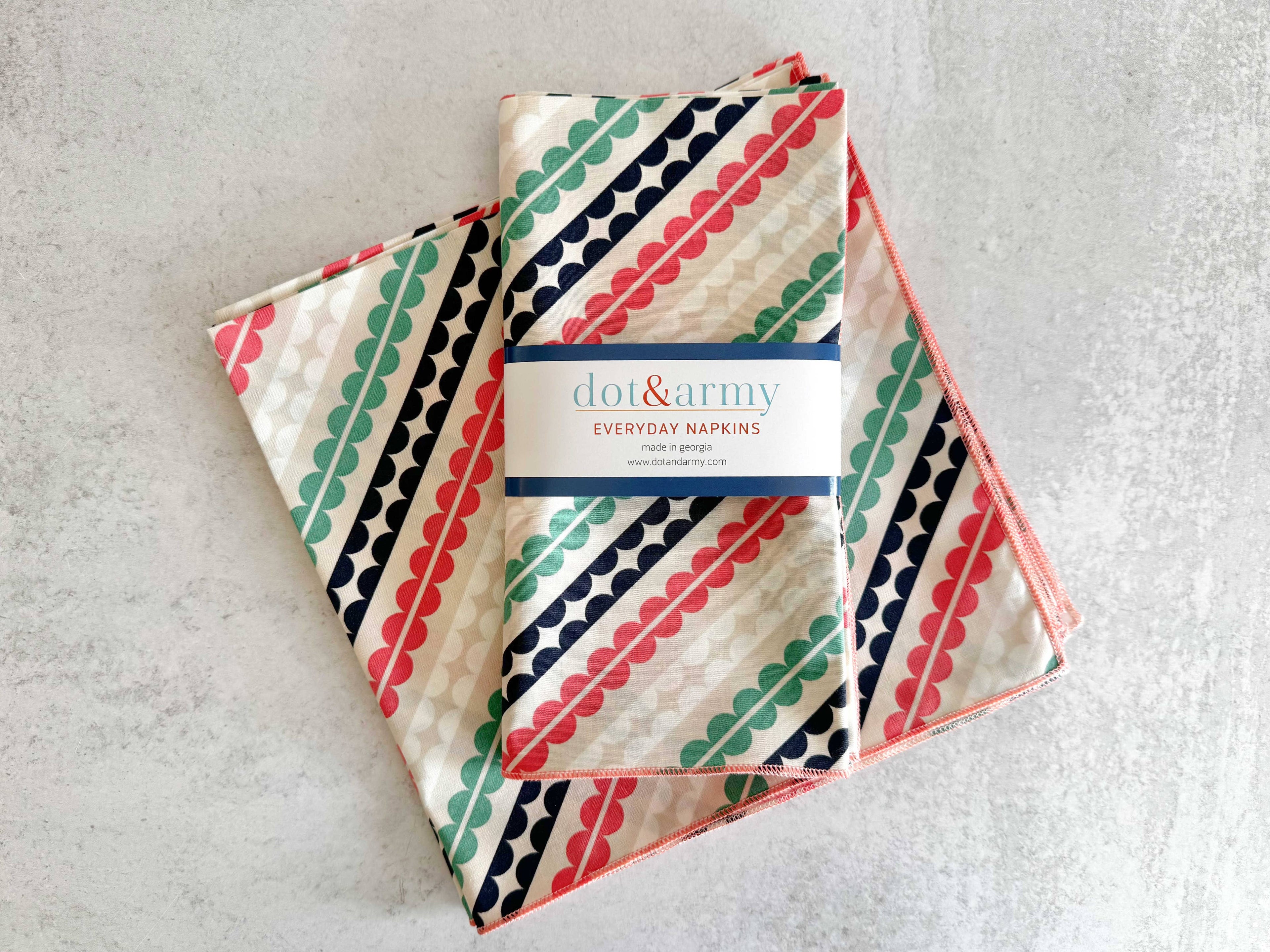 DOT AND ARMY-Matilda Cloth Napkins, set of four