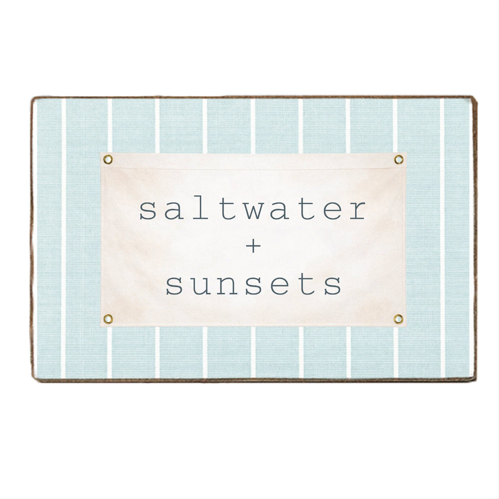 Saltwater + Sunsets Block Sign