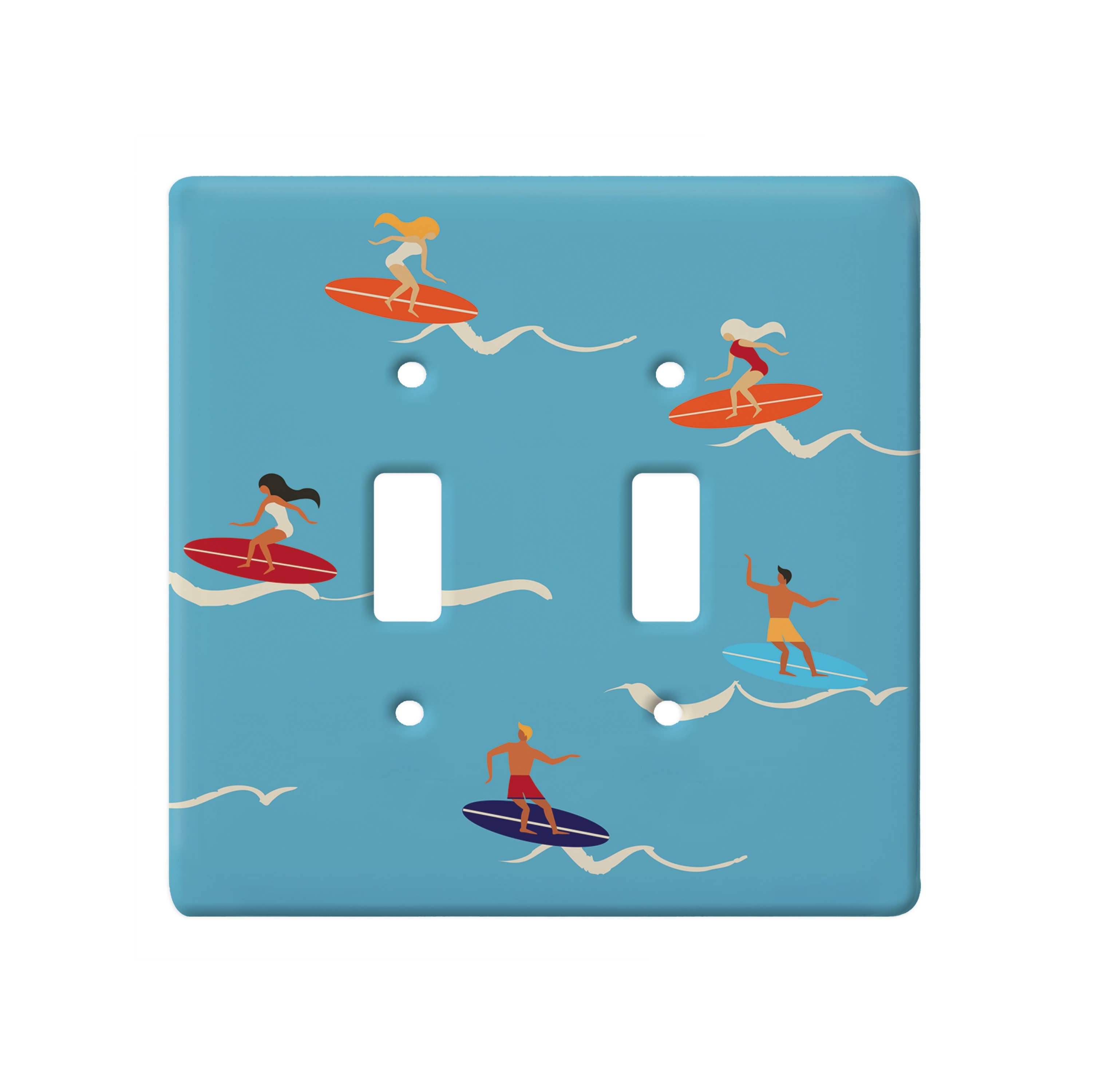 Light Switch Cover Plate -Hang Loose Surfer