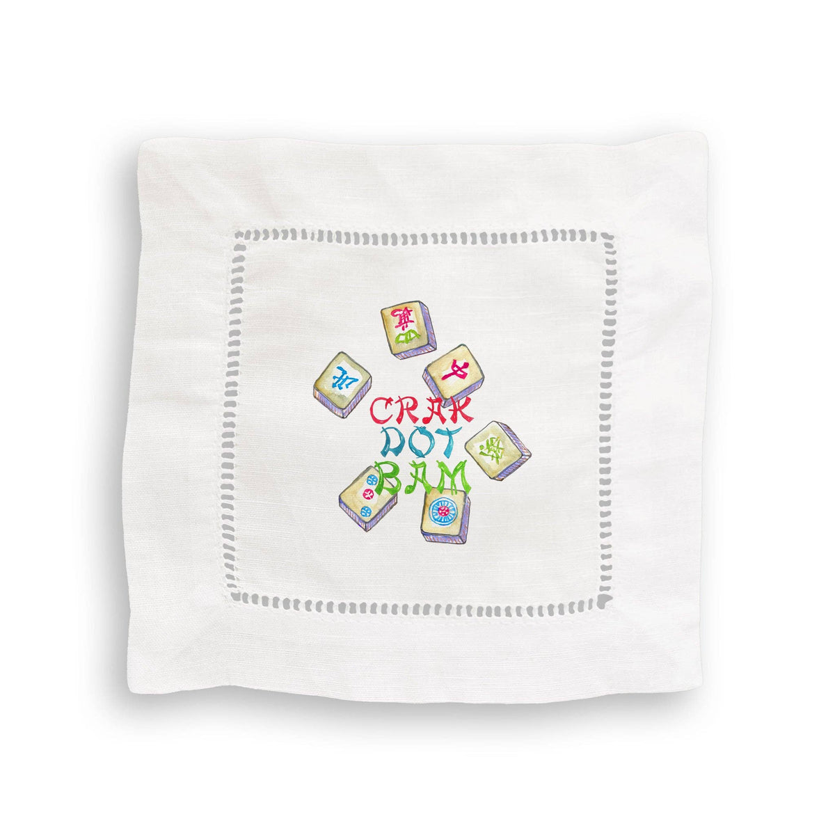 Colorful Mahjong Tiles Cocktail Napkins