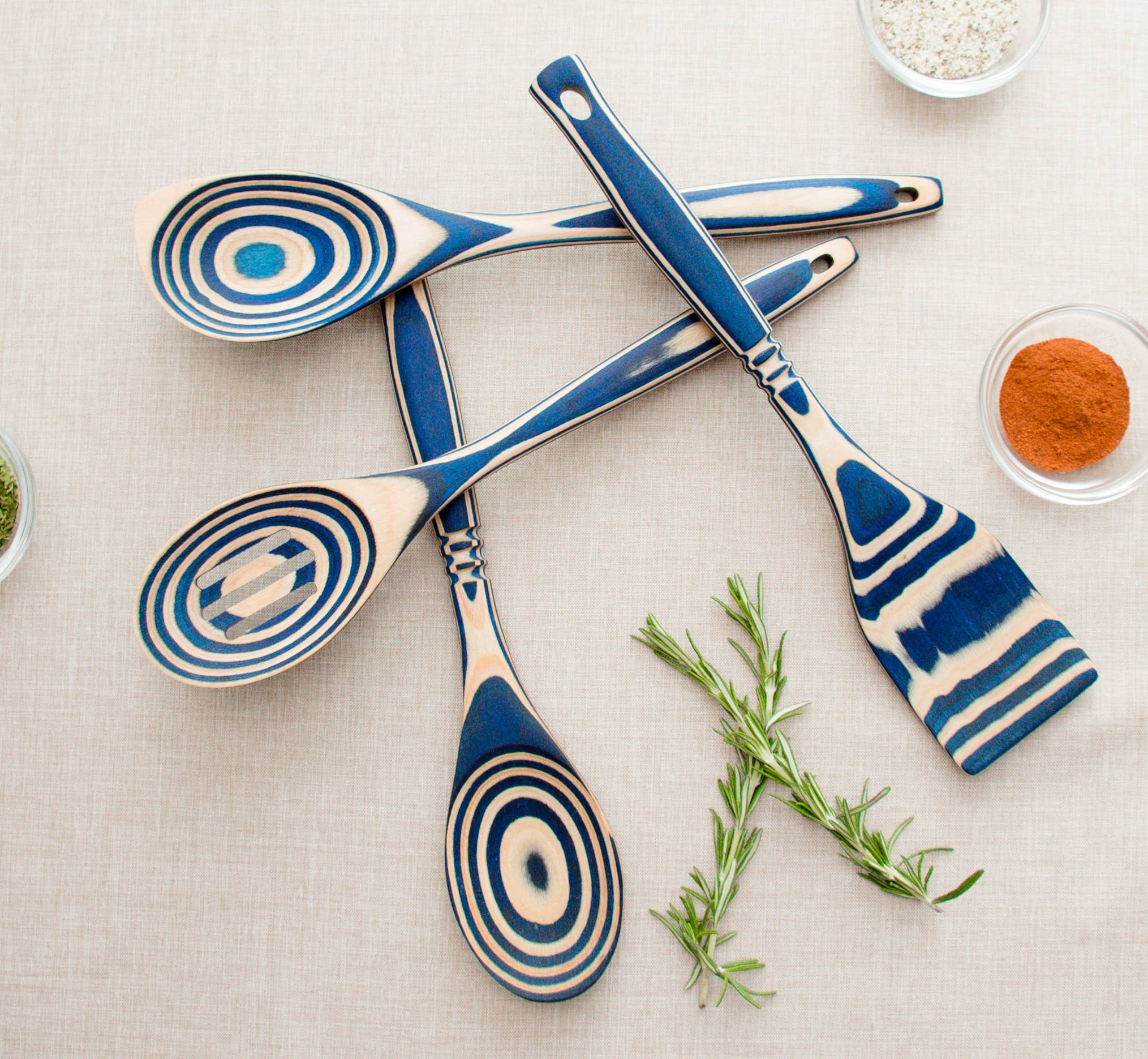 Pakka Wood Spatula-Blue