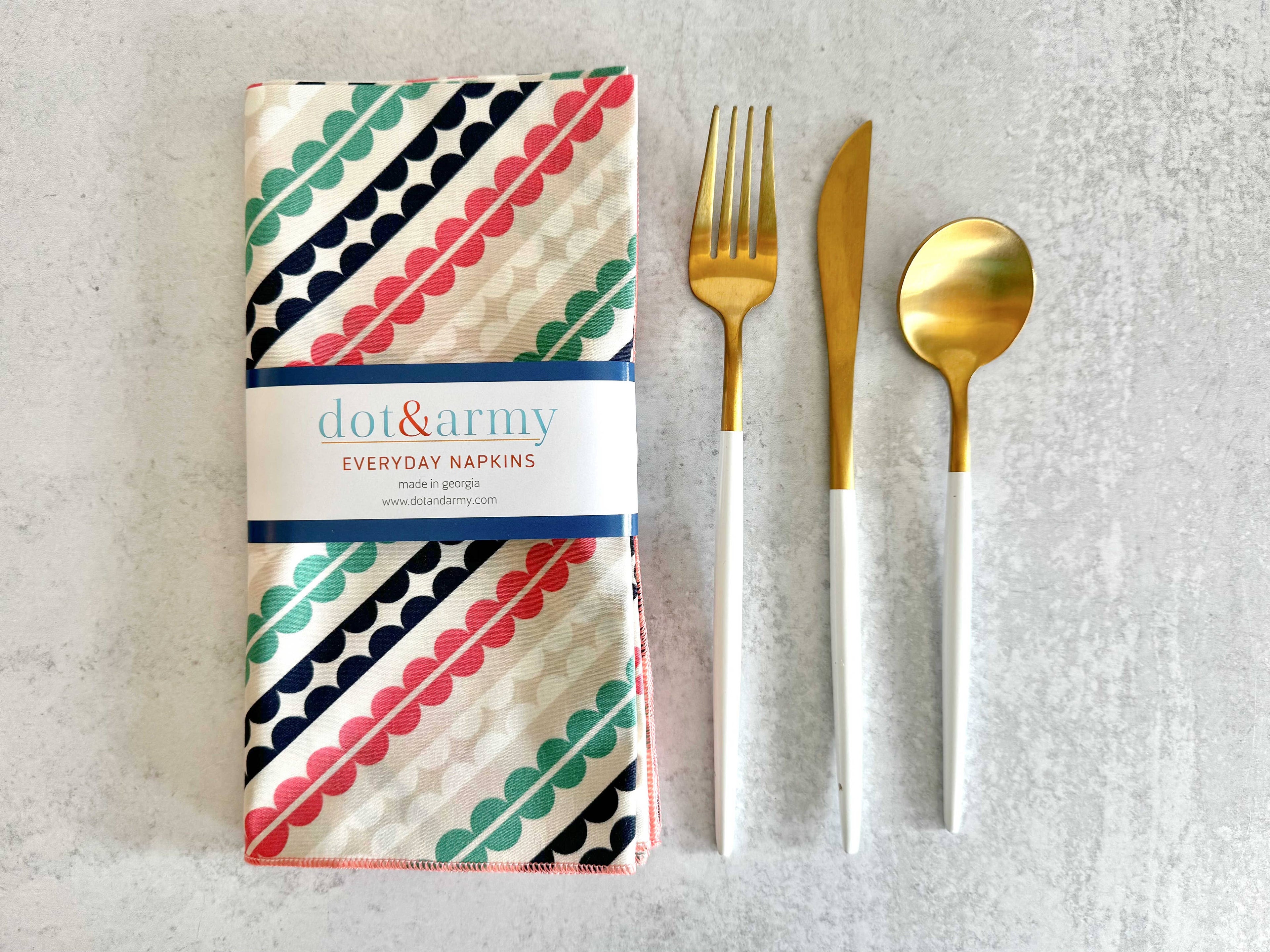 DOT AND ARMY-Matilda Cloth Napkins, set of four