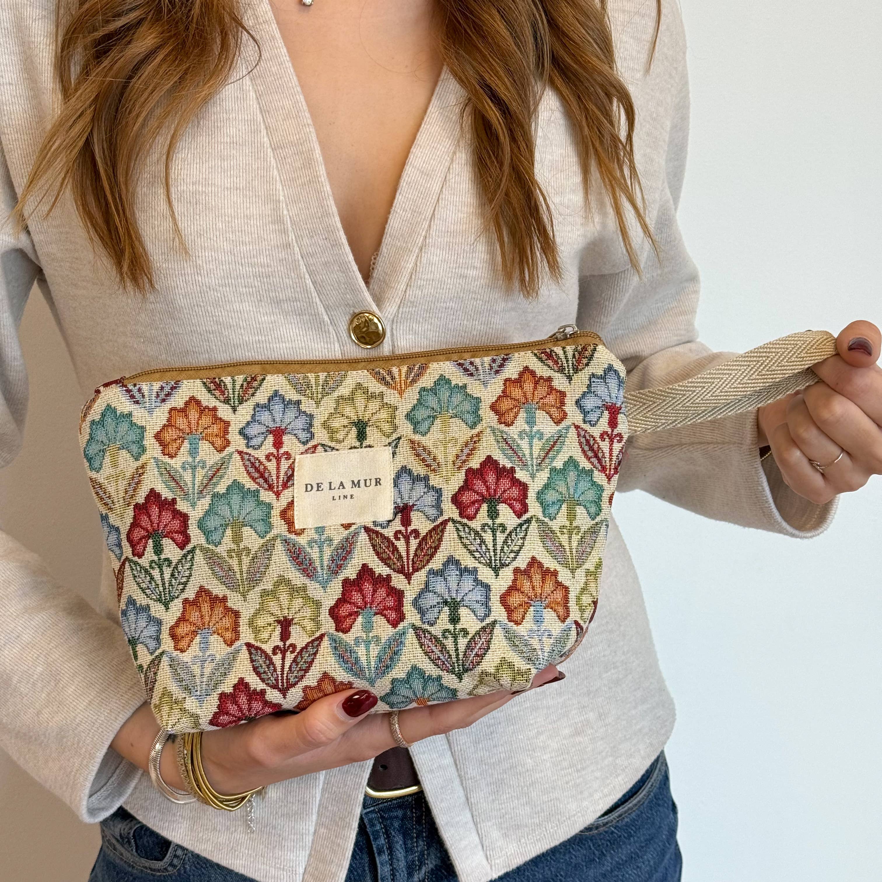 DE LA MUR Large Makeup Bag Flora