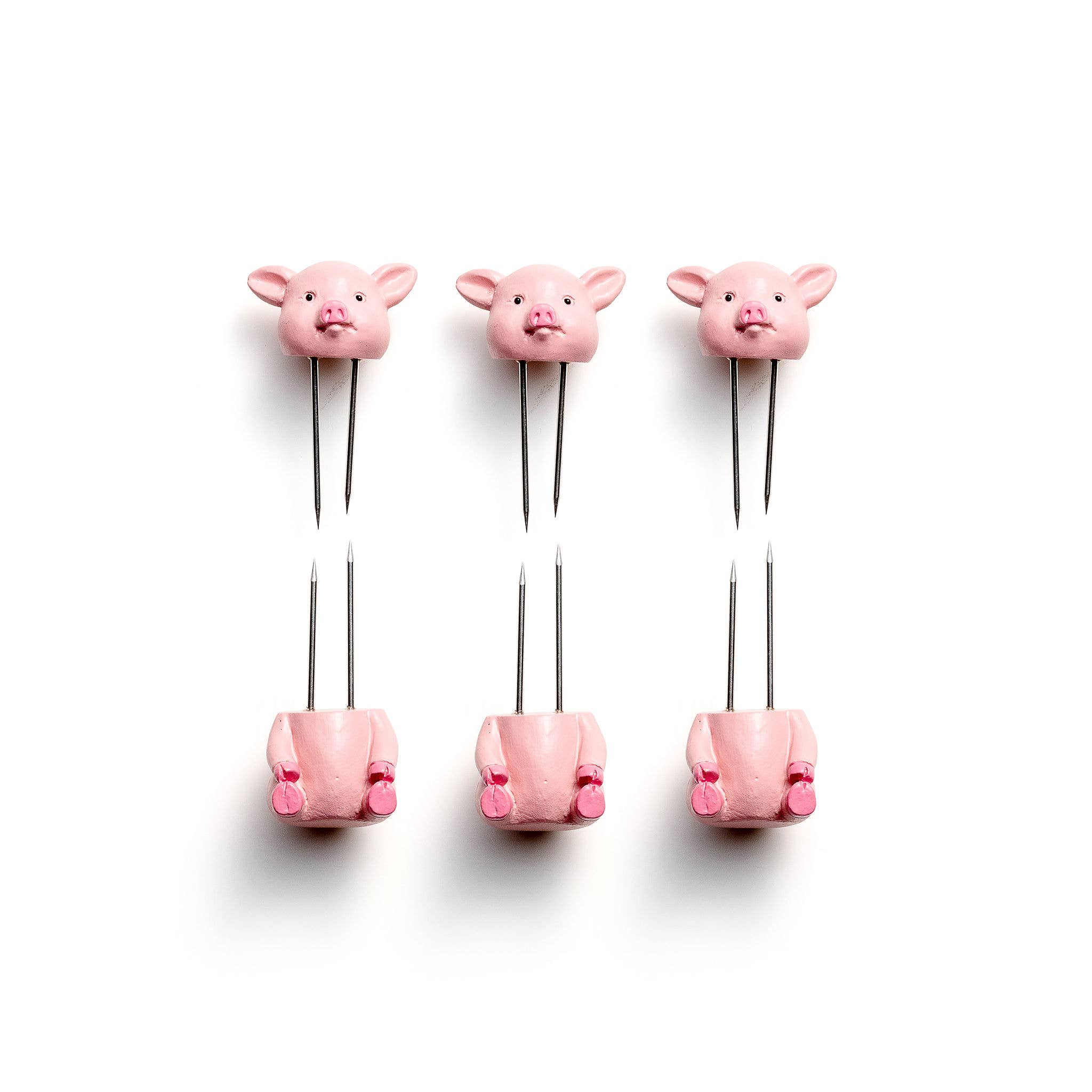 CORN HOLDERS Piglets , Set of 8,  1” x 2.5” x 1”