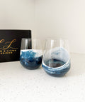 Steamless Wine Glasses- Navy