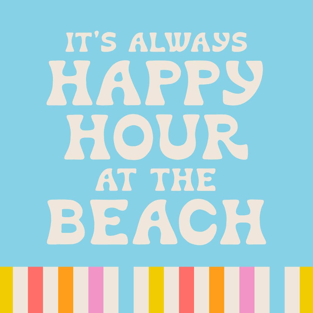 Cocktail Napkins | Happy Hour At The Beach - 20ct