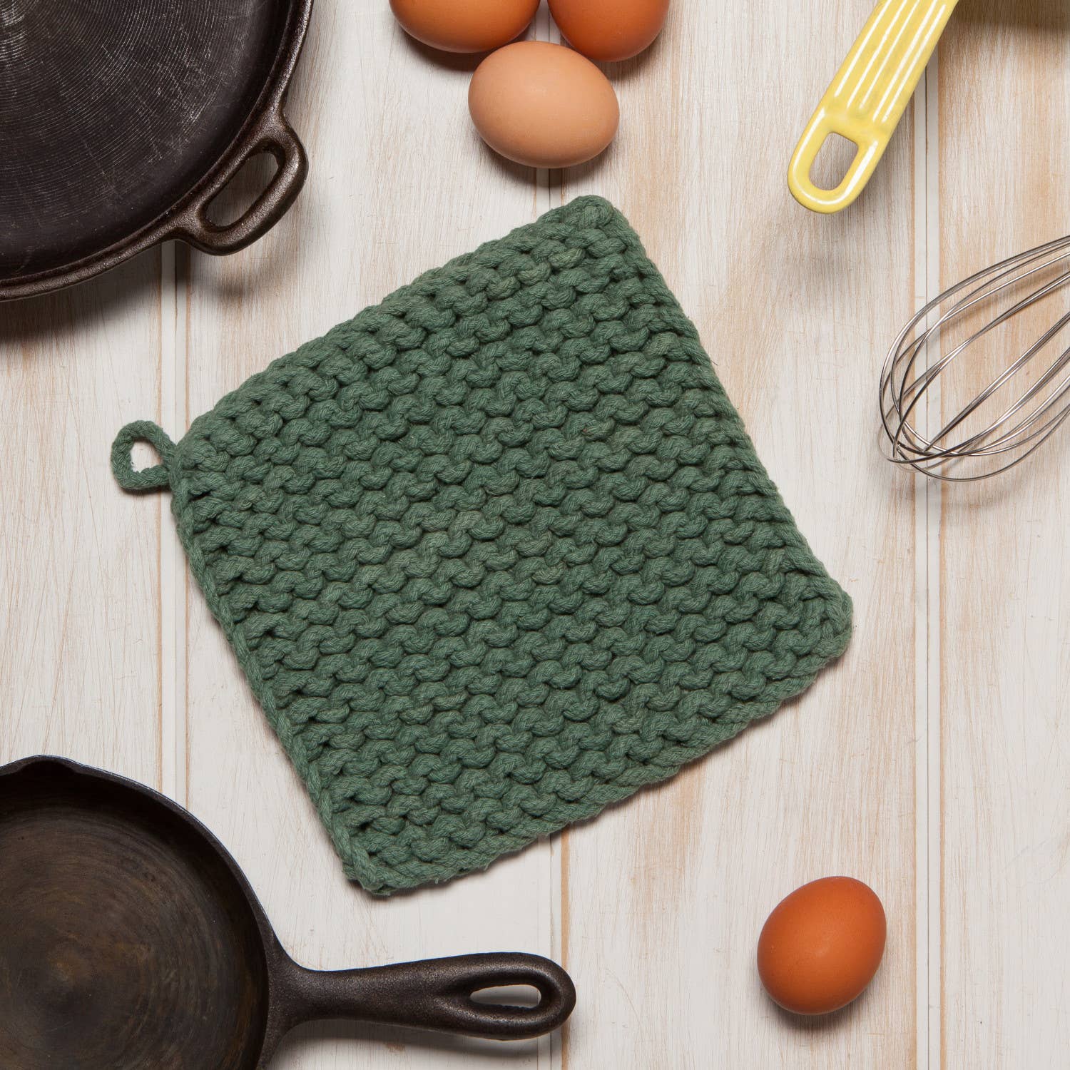 Potholder -Jade Green Knit