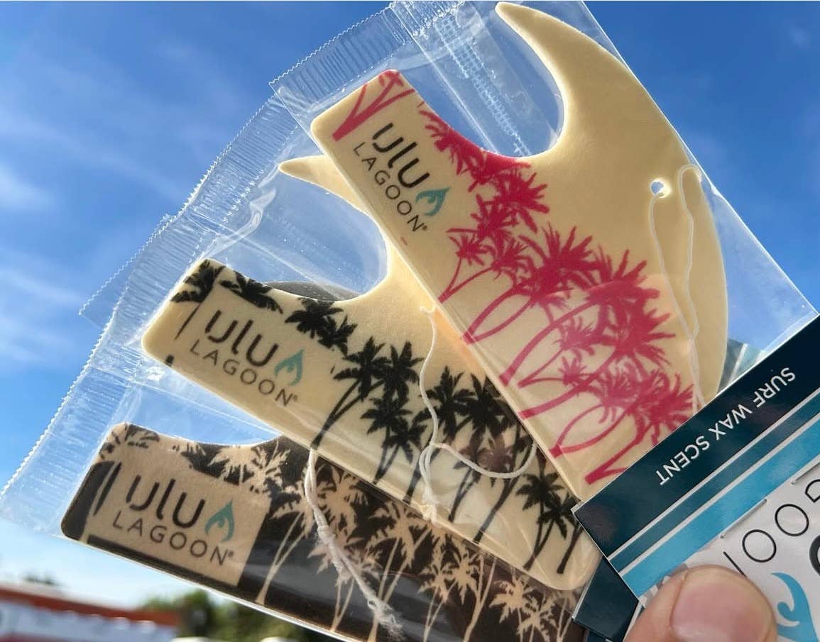 Pink Palms Mini Wave Air Freshener-Coconut Surf Scent