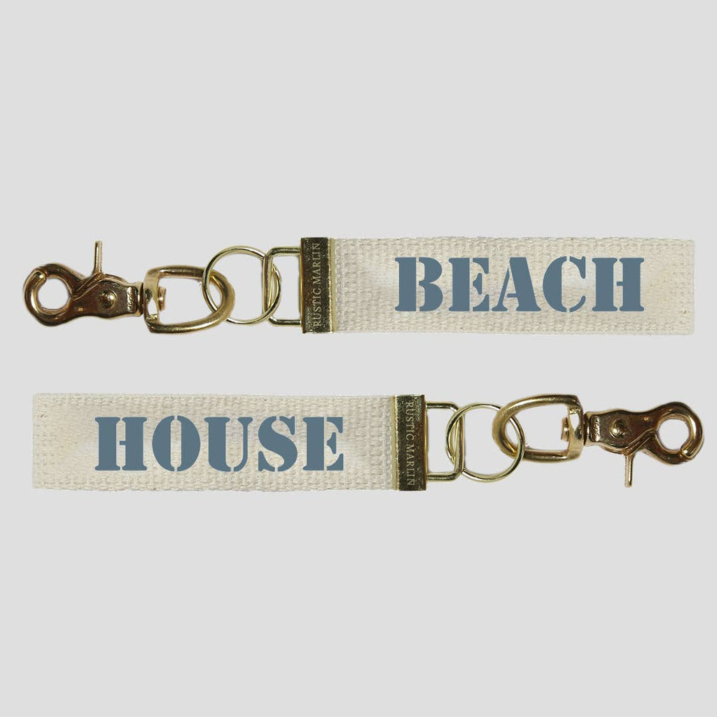 Beach House Keychain-aqua