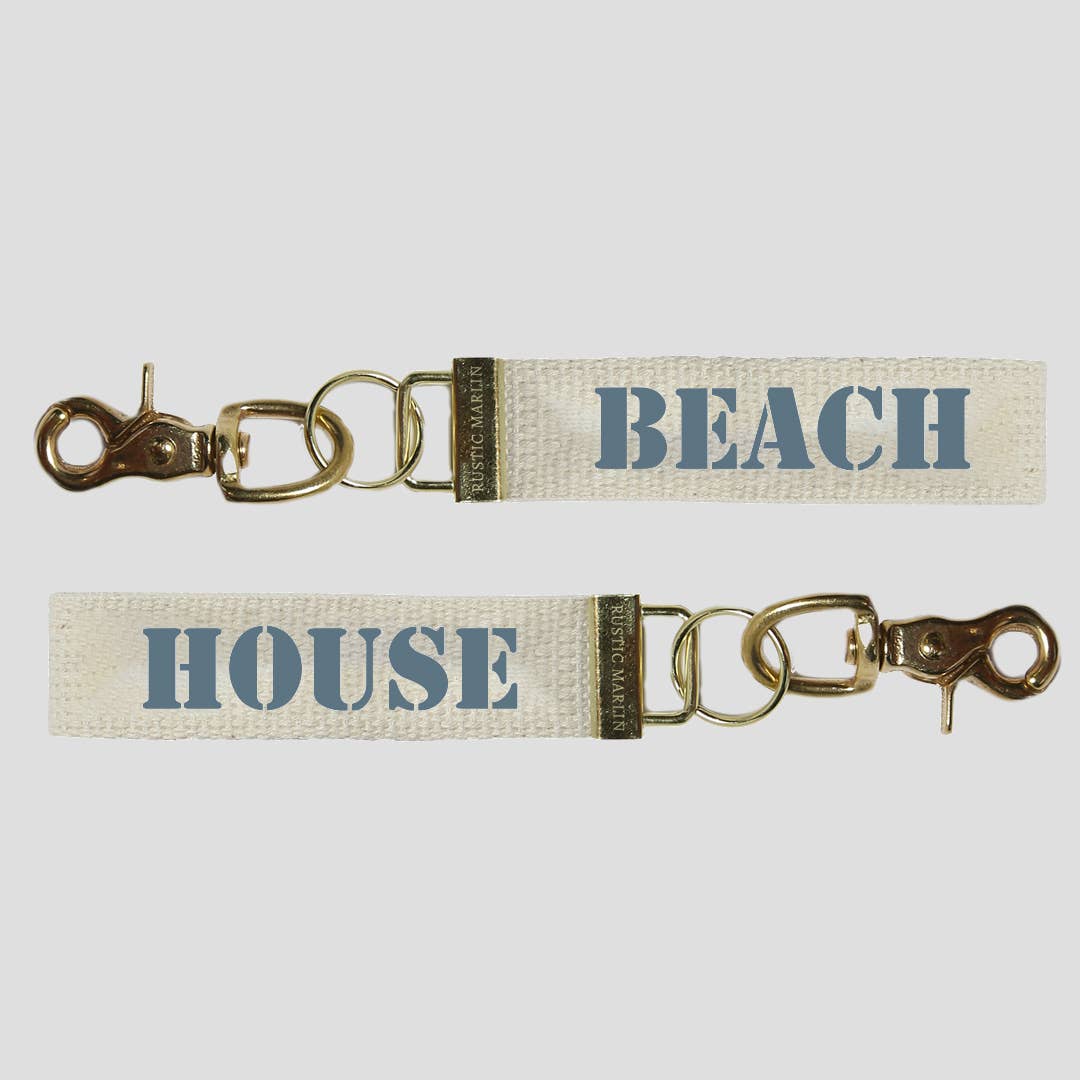 Beach House Keychain-aqua