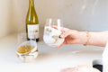 Steamless Wine Glasses-  Gold Quartz