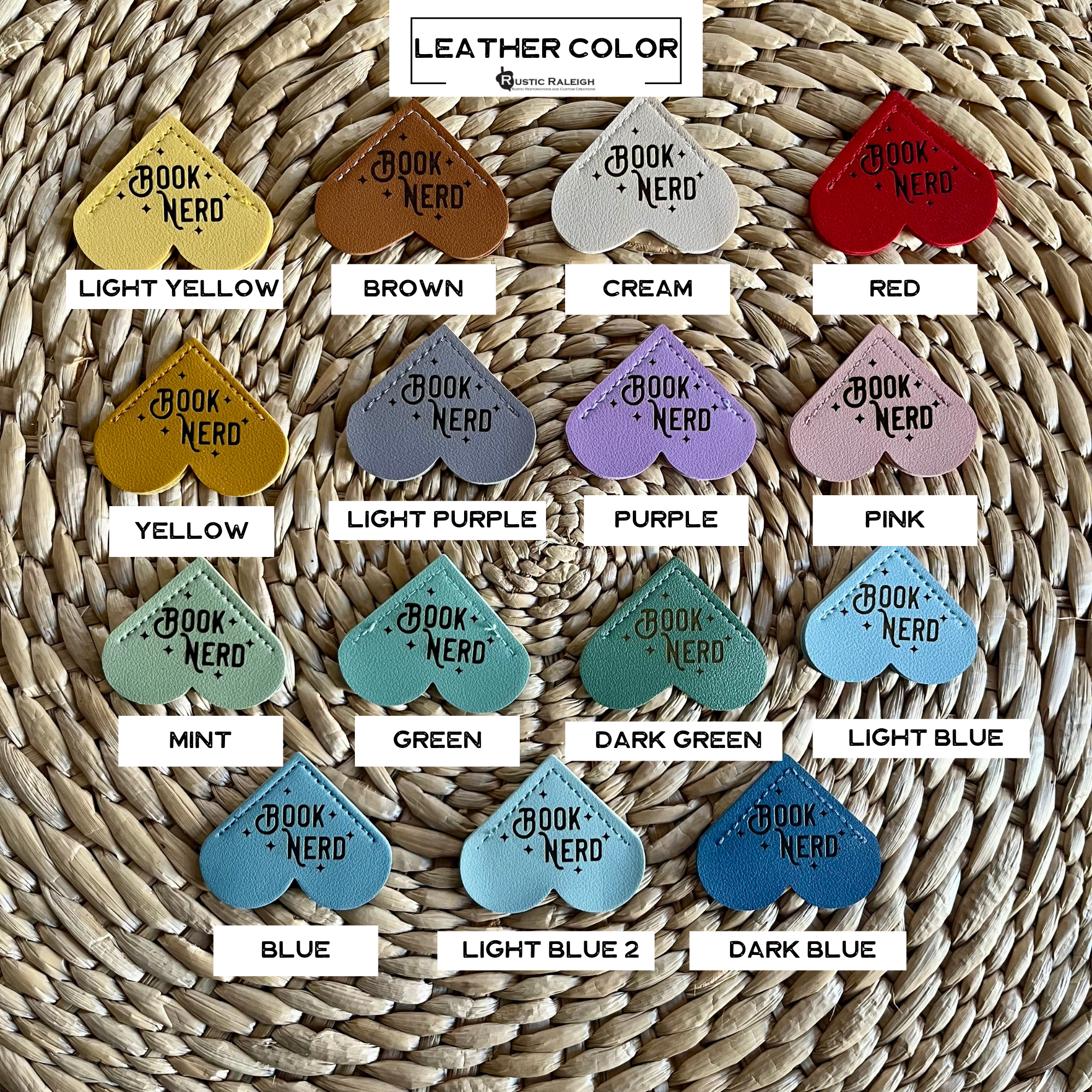 Just One More Chapter Leather Heart Bookmark Ear