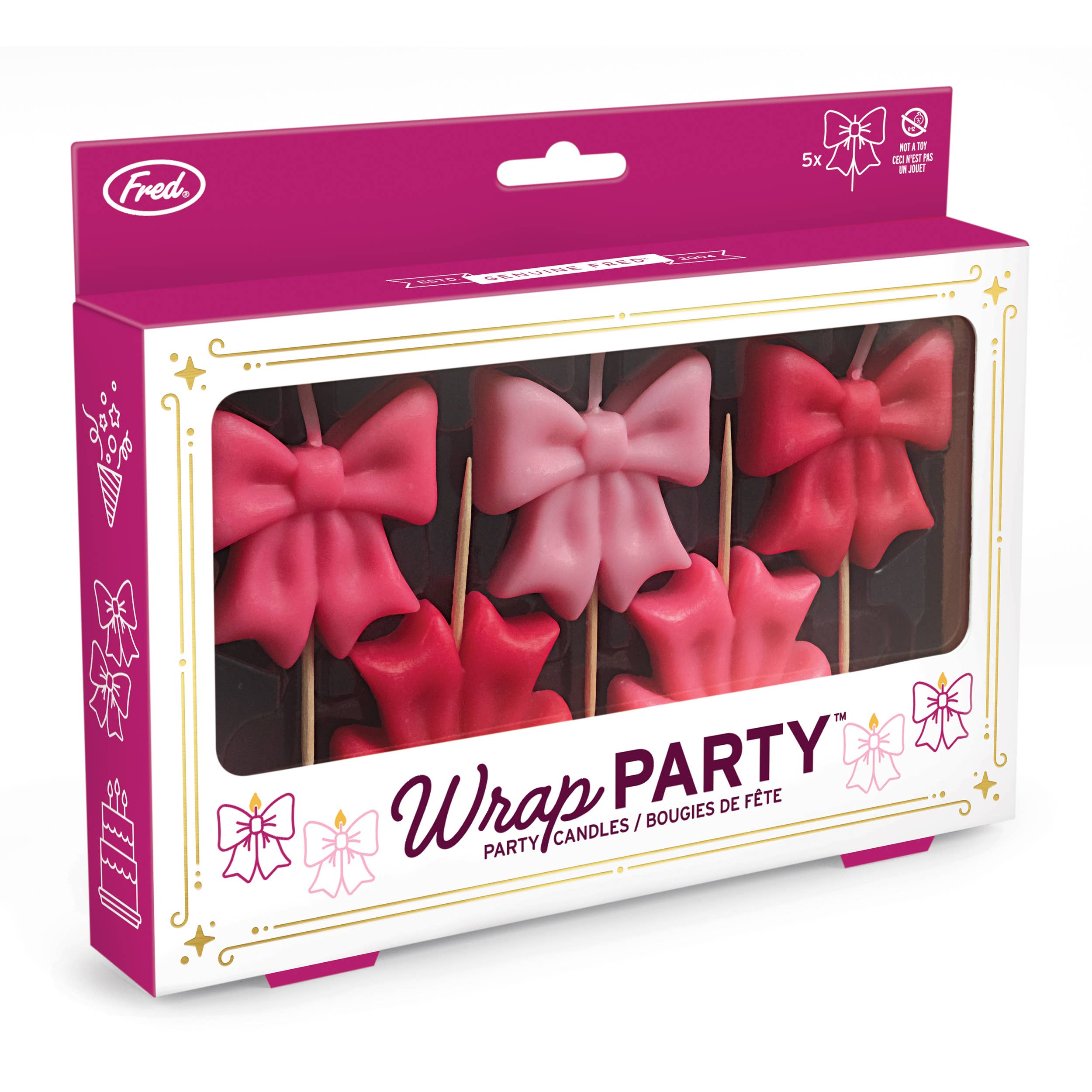 Candles,-Bows Set of 5
