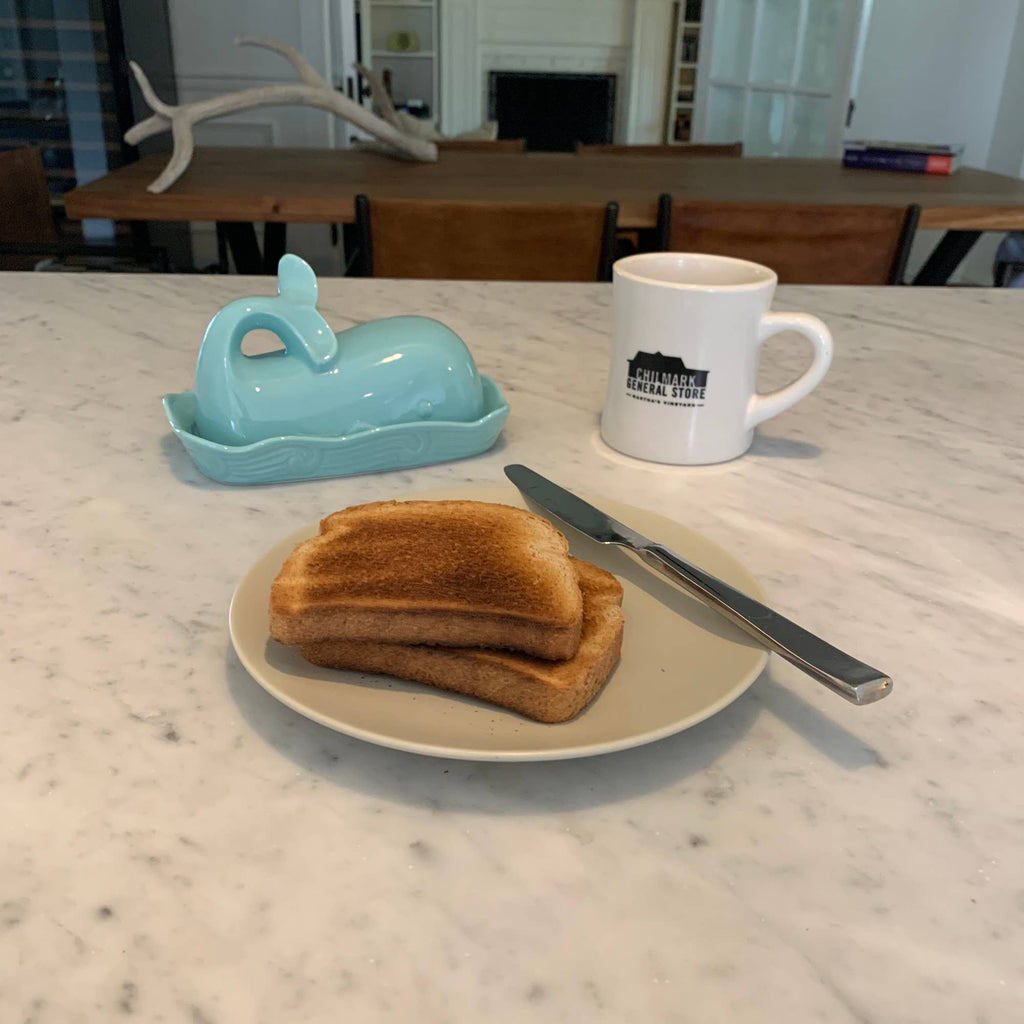Fox Run Ceramic Whale Butter Dish, 4.5" x 7.25" x 4"