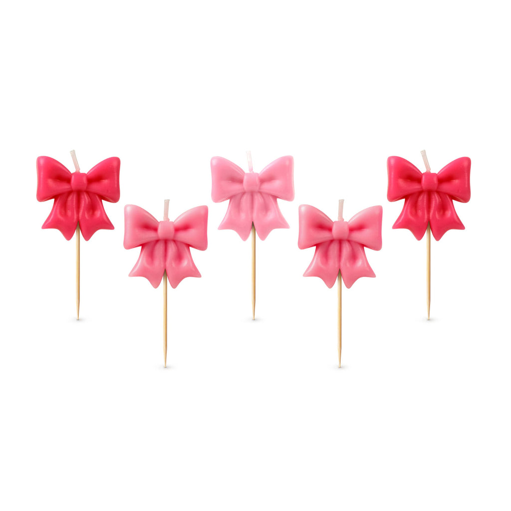 Candles,-Bows Set of 5