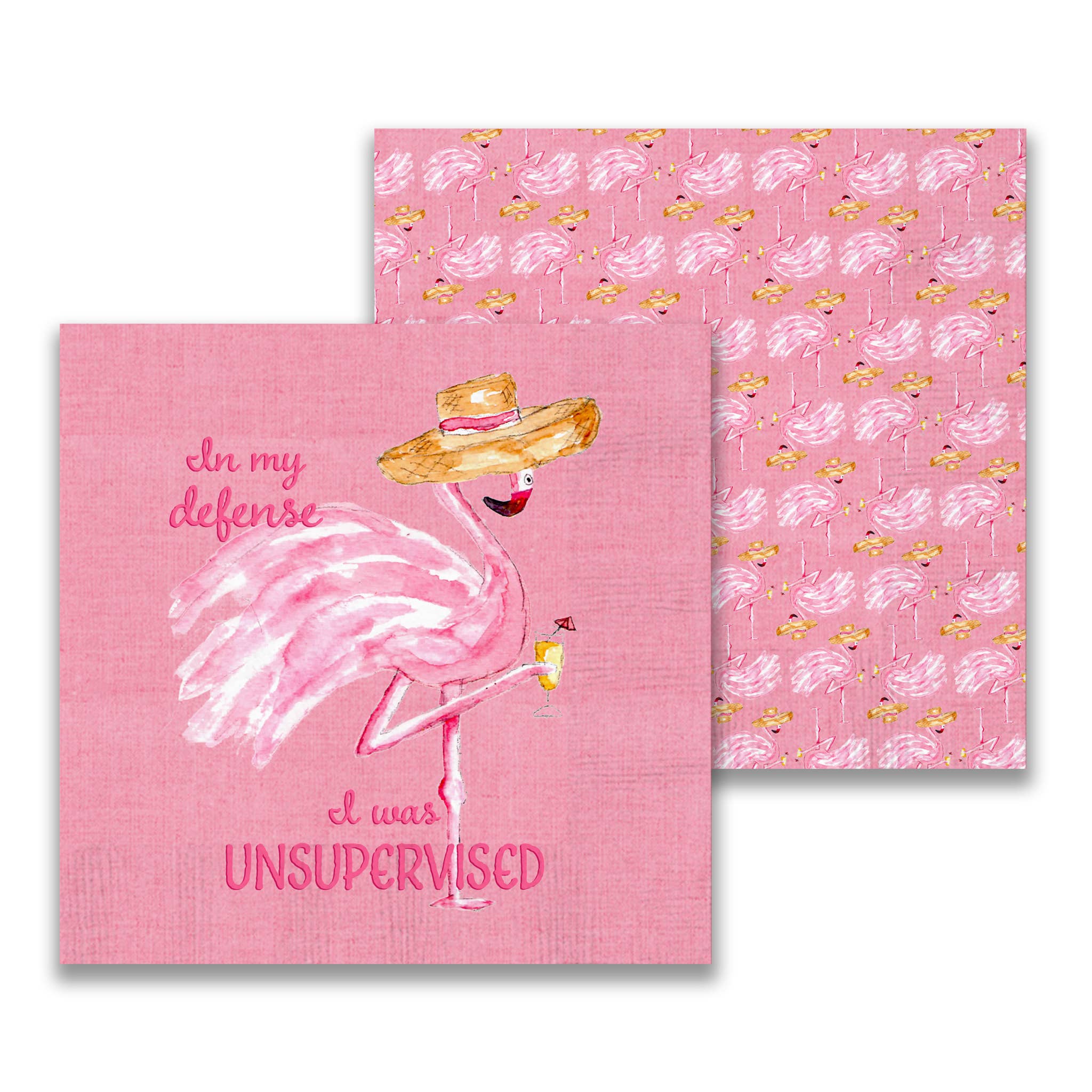 Cocktail Napkin-Unsupervised Flamingo