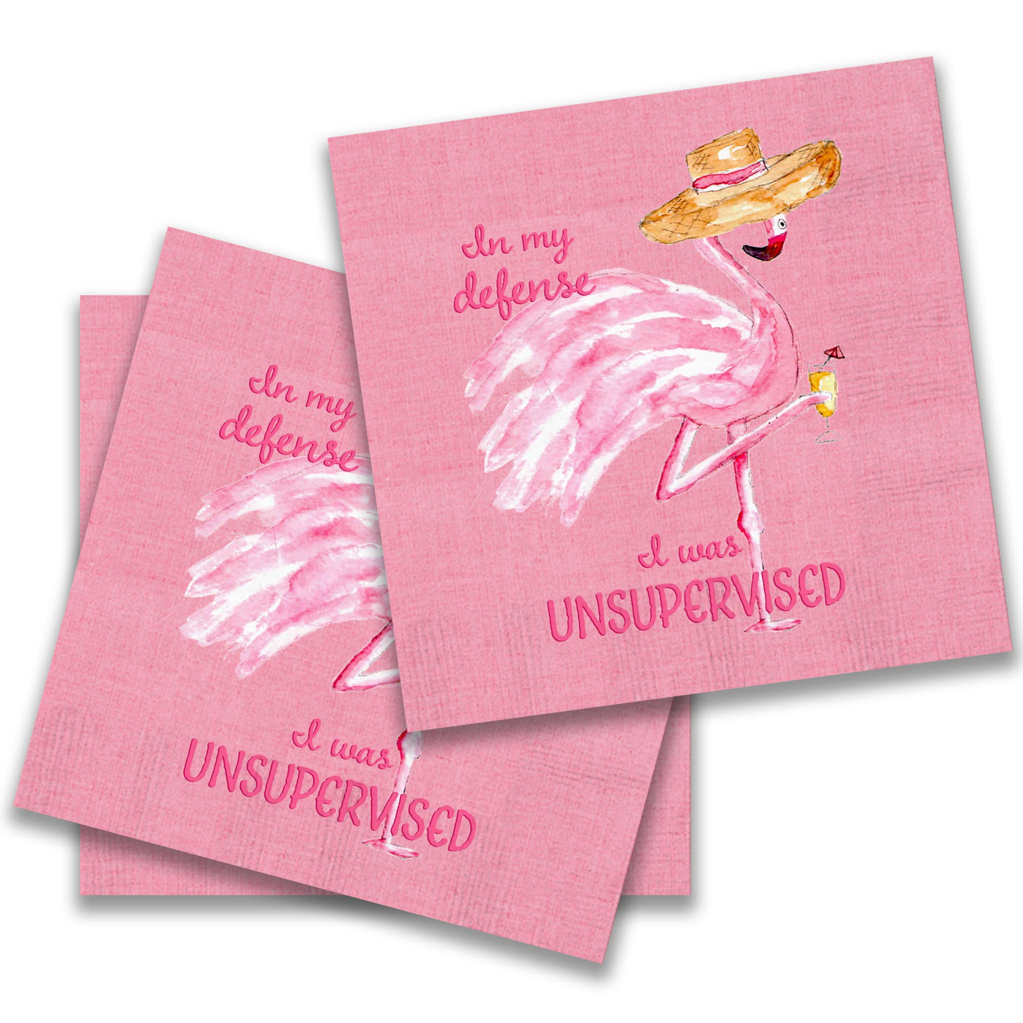 Cocktail Napkin-Unsupervised Flamingo