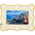 Mediterranean Yellow Pattern - 8.25" x 6.5" Picture Frame (6" x 4" Photo)
