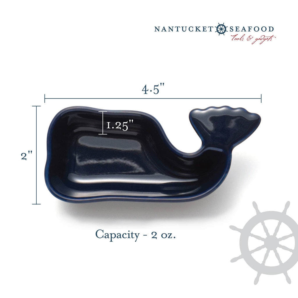 Nantucket Seafood Whale Condiment Cups, Set of 4, 1.5-Ounce