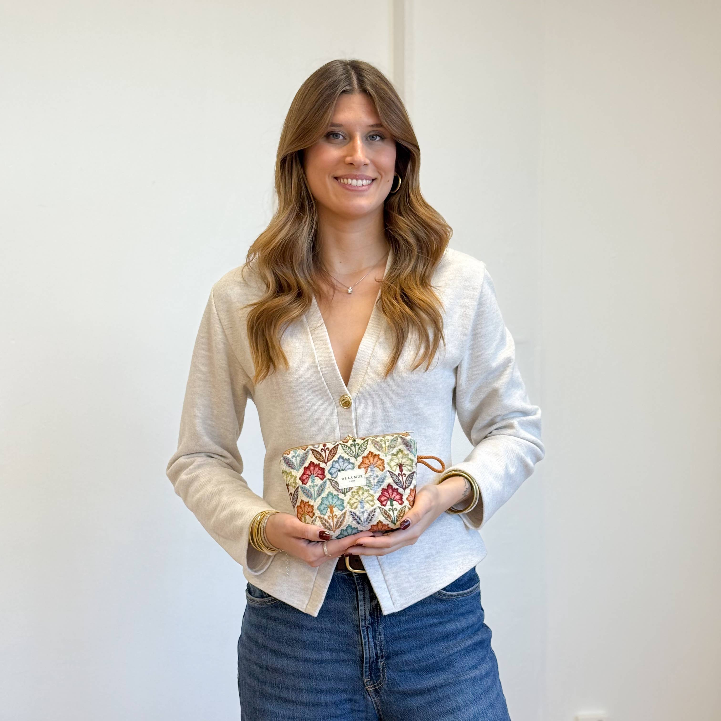 DE LA MUR Small Makeup Bag Flora