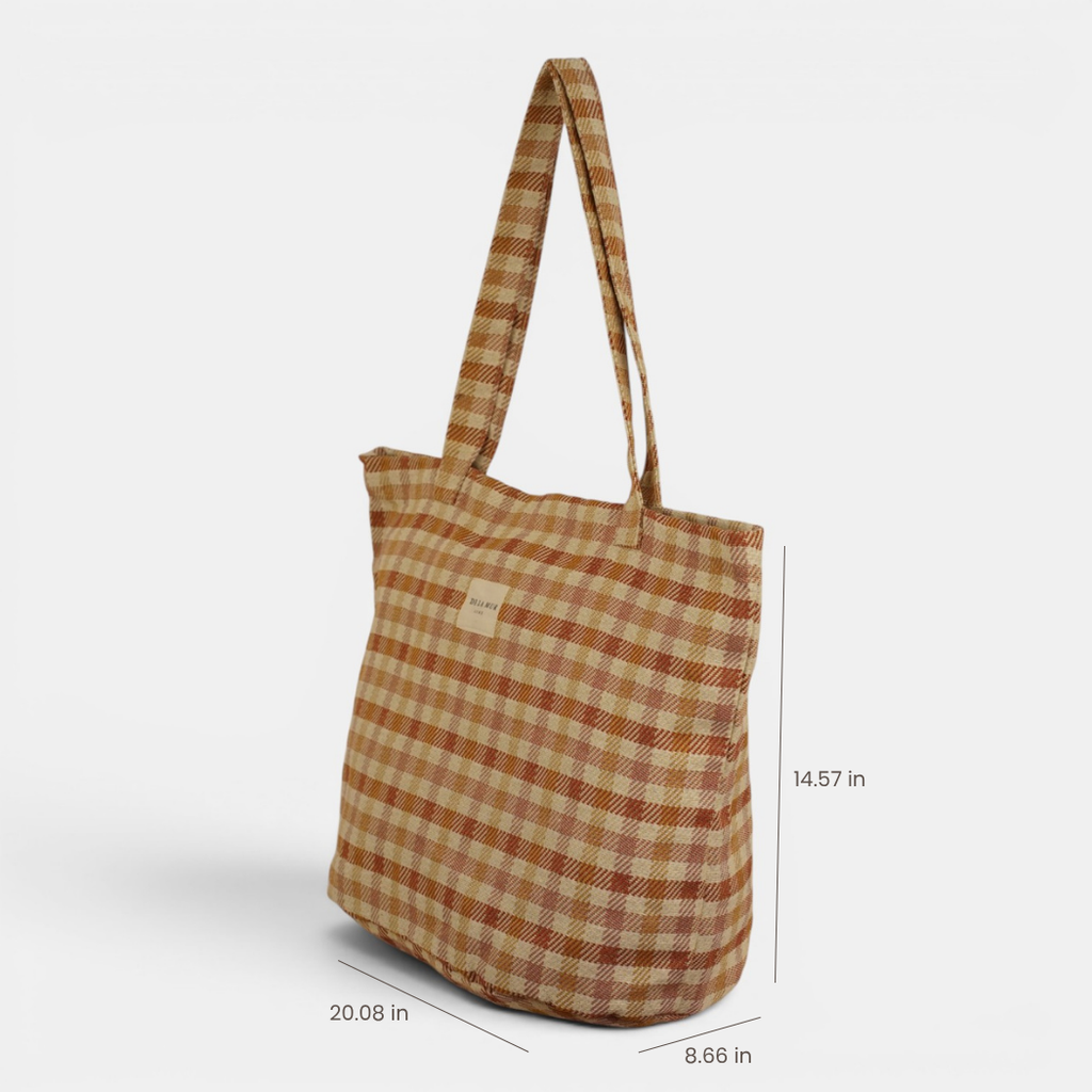 De La Mur - Tan and Cream Plaid
