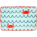 Crab Beach - 16.75" x 11" Glass Serving Tray