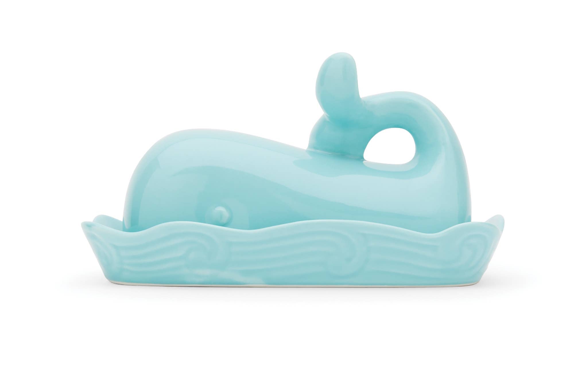 Fox Run Ceramic Whale Butter Dish, 4.5" x 7.25" x 4"