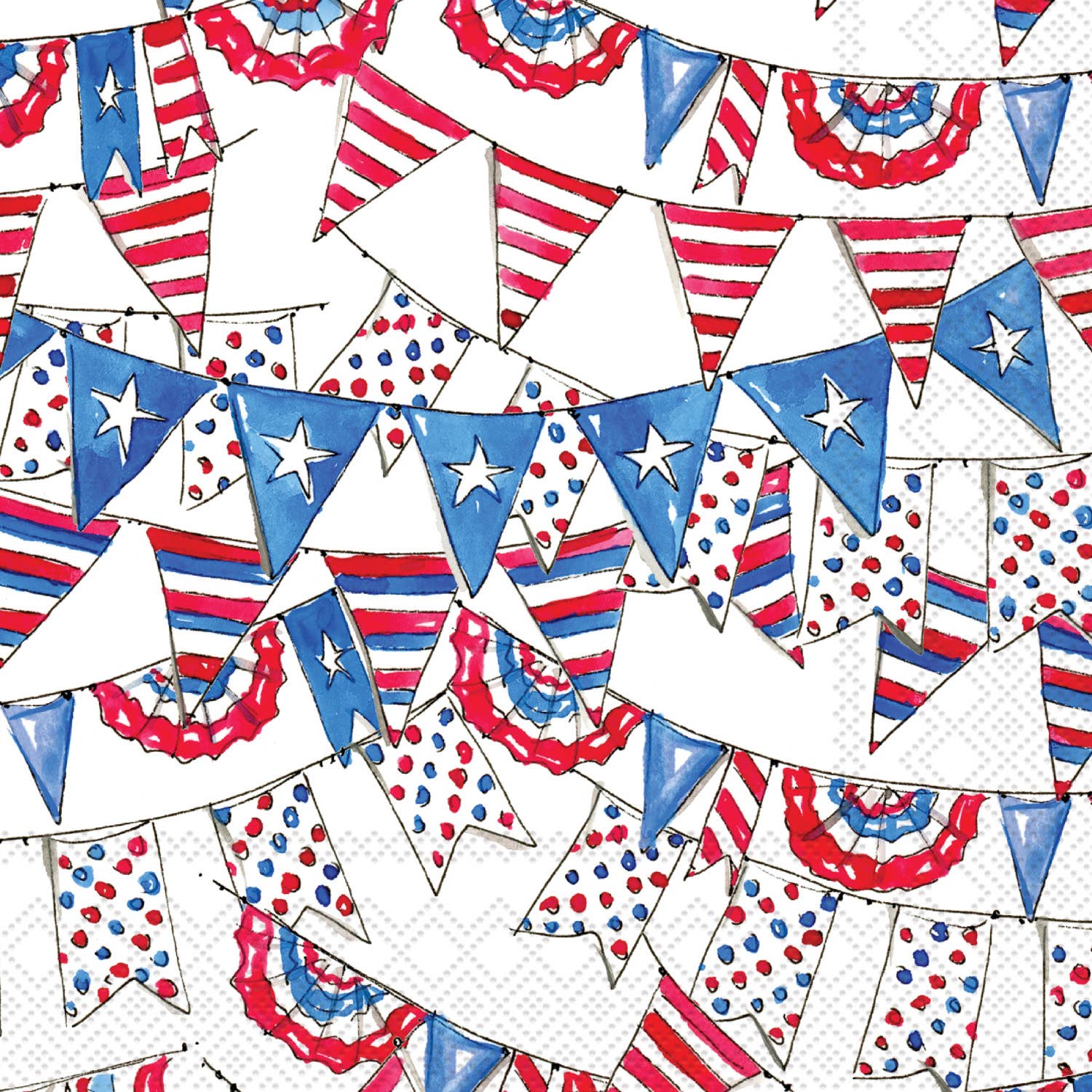 Cocktail Napkins Patriotic Flags-20 Ct