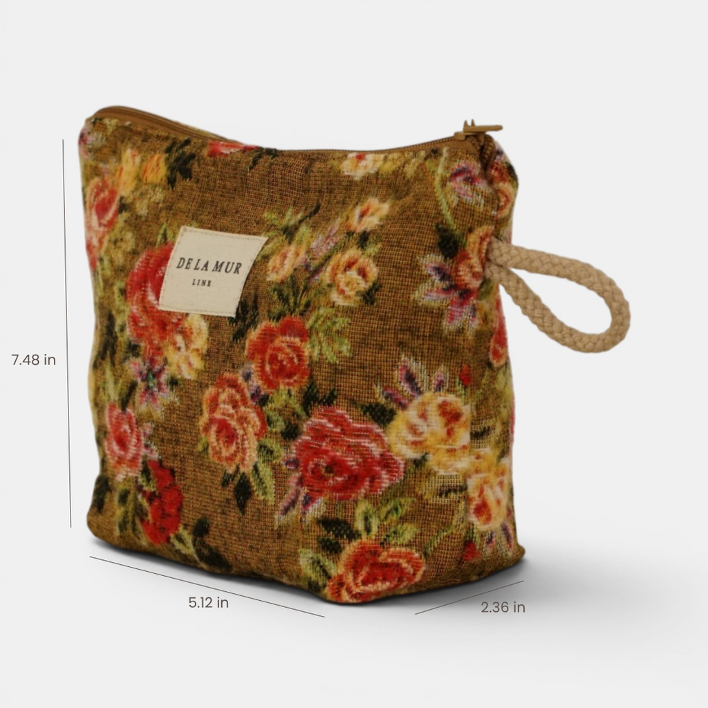 De La Mur- Floral- Small Makeup Bag