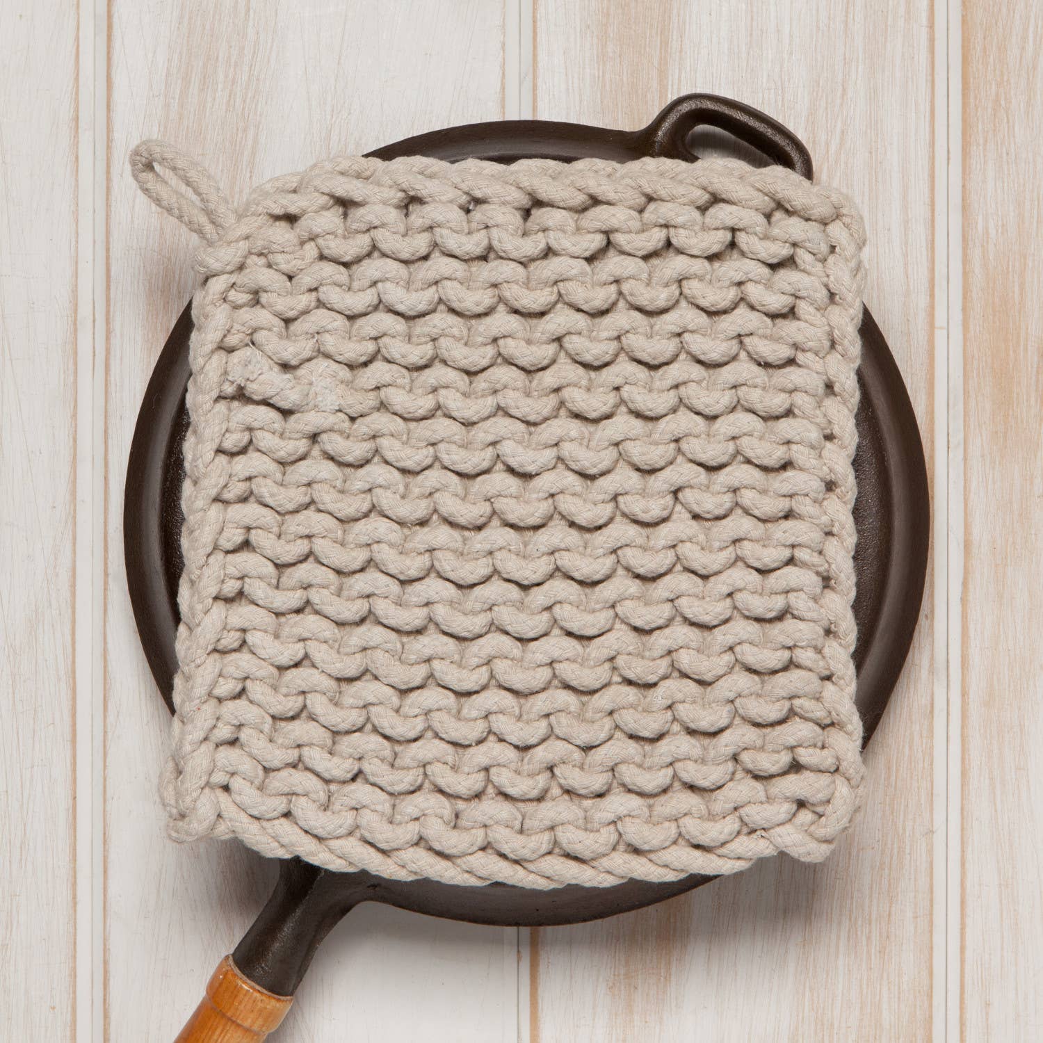 Potholder-Dove Gray Knit