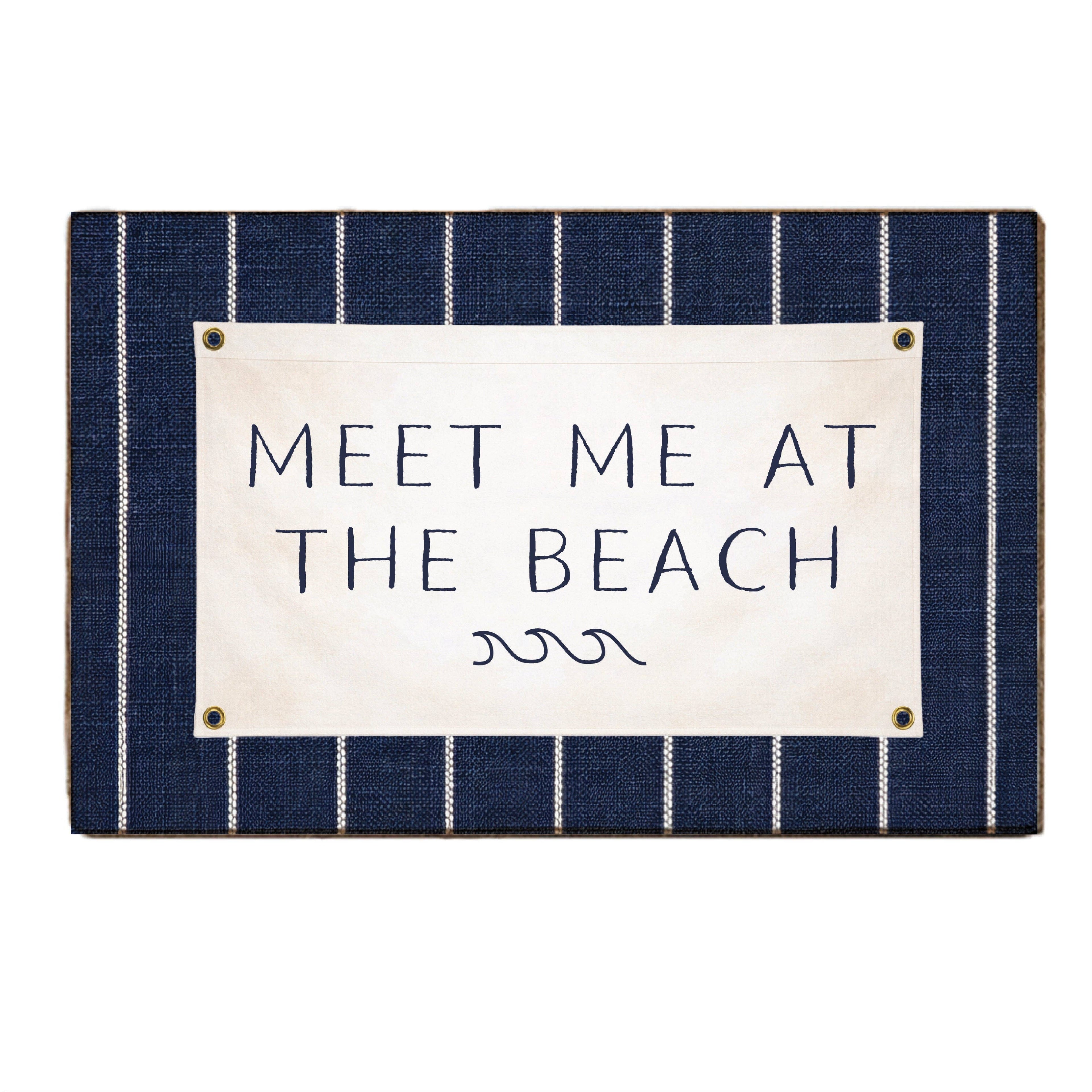 Meet Me At The Beach Block Sign